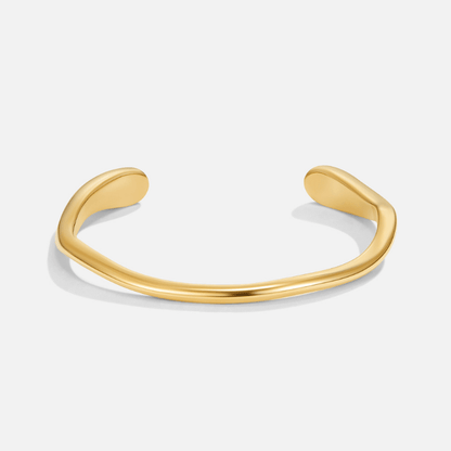 Veena Rounded Warm Even Gold-Tone Bangle