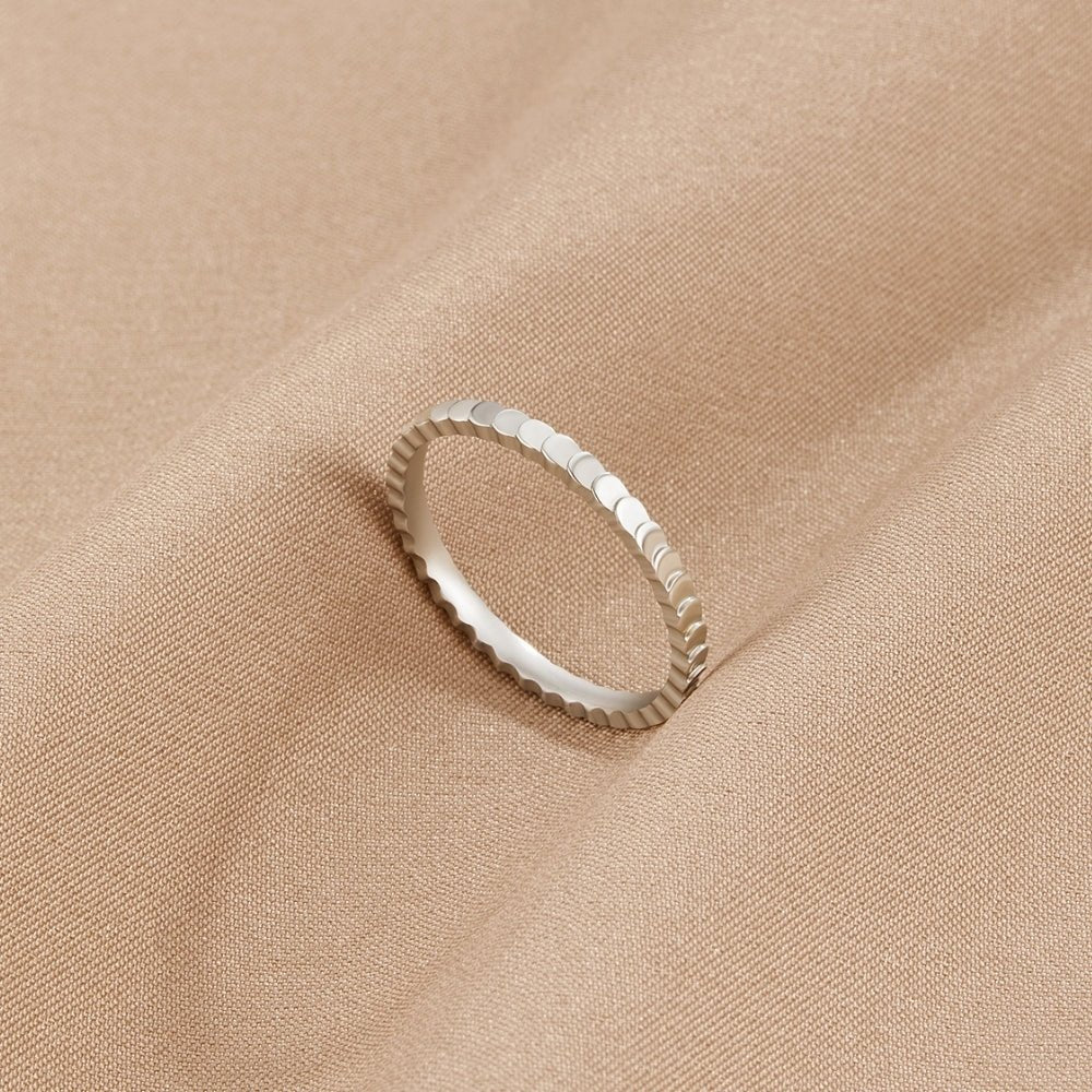 Verity Plain Polished Silver-Tone Band Ring