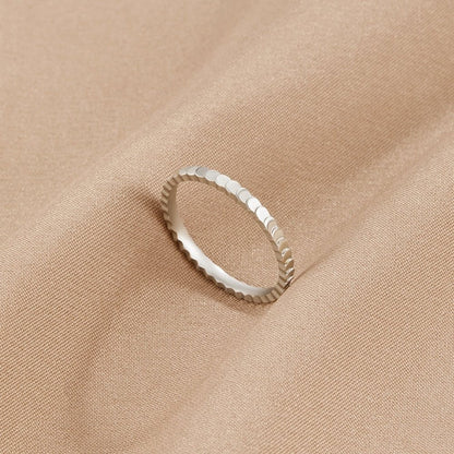 Verity Plain Polished Silver-Tone Band Ring