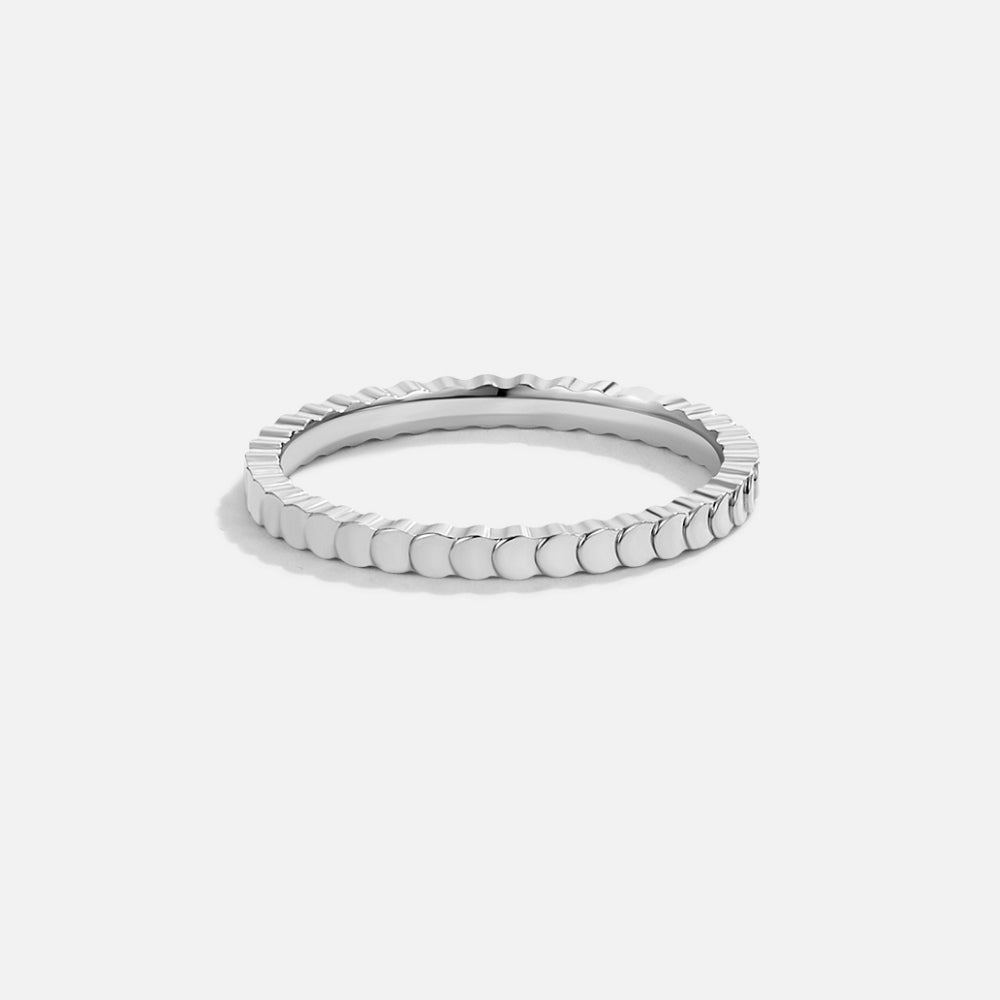 Verity Plain Polished Silver-Tone Band Ring
