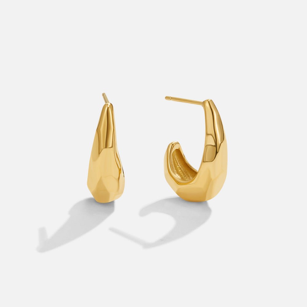Vienna Rounded Dome Gold-Tone Stud Earrings