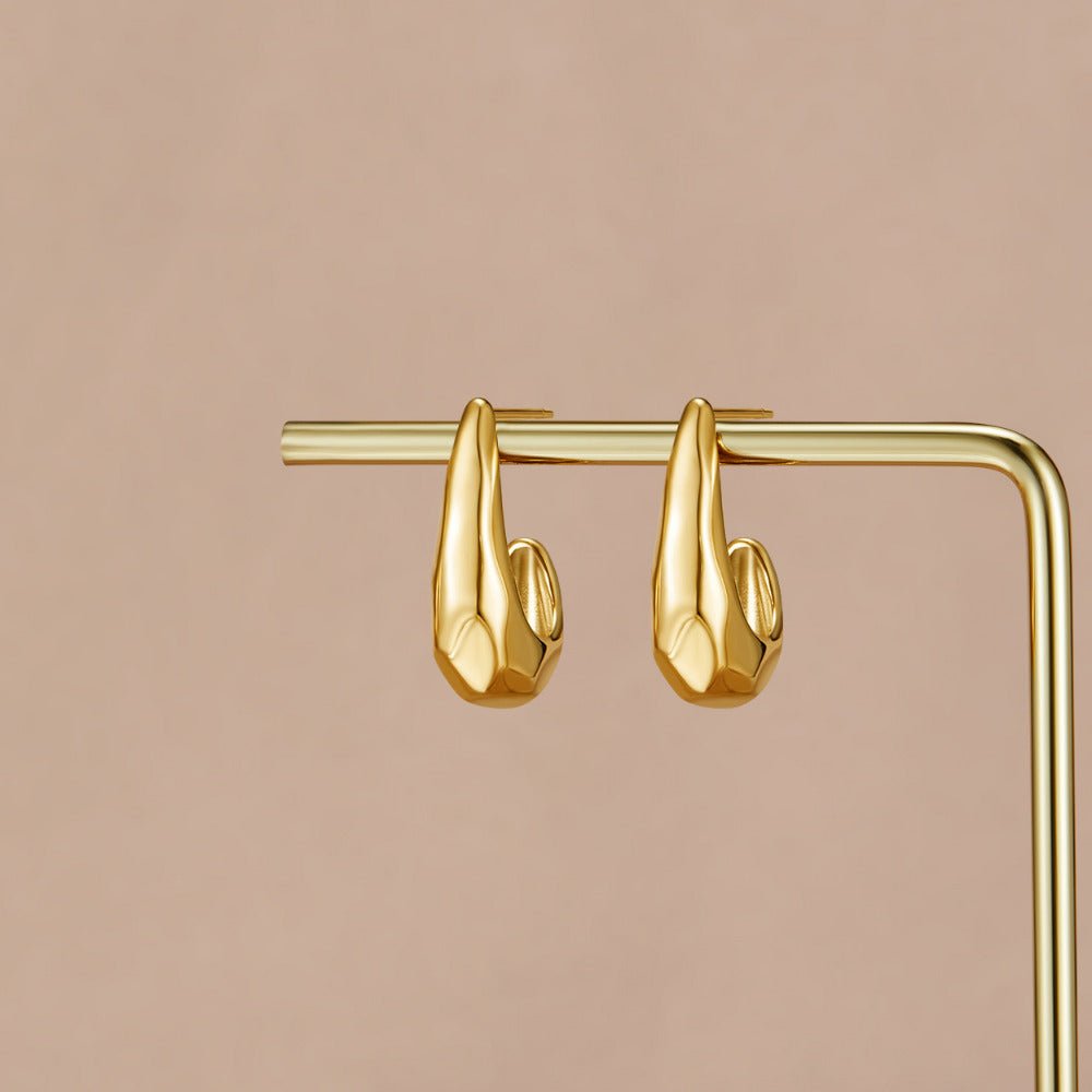 Vienna Rounded Dome Gold-Tone Stud Earrings