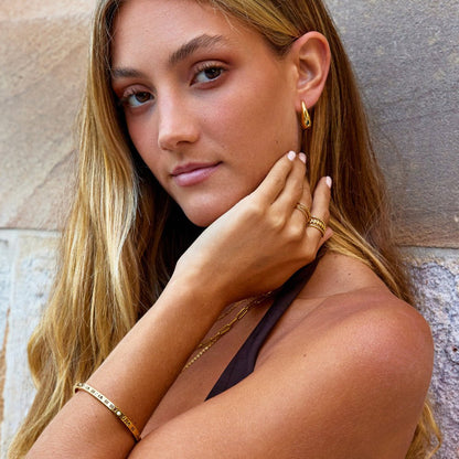 Vienna Rounded Dome Gold-Tone Stud Earrings