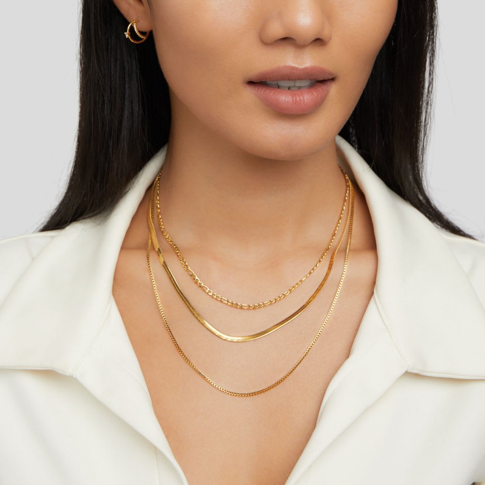 Vienna Three-Length Layered Chain Necklace