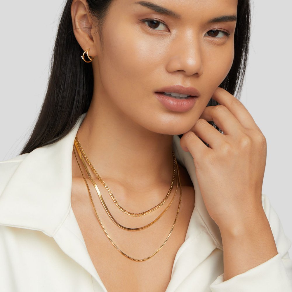 Vienna Three-Length Layered Chain Necklace
