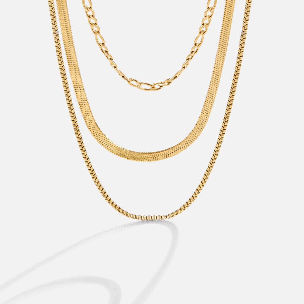 Vienna Three-Length Layered Chain Necklace