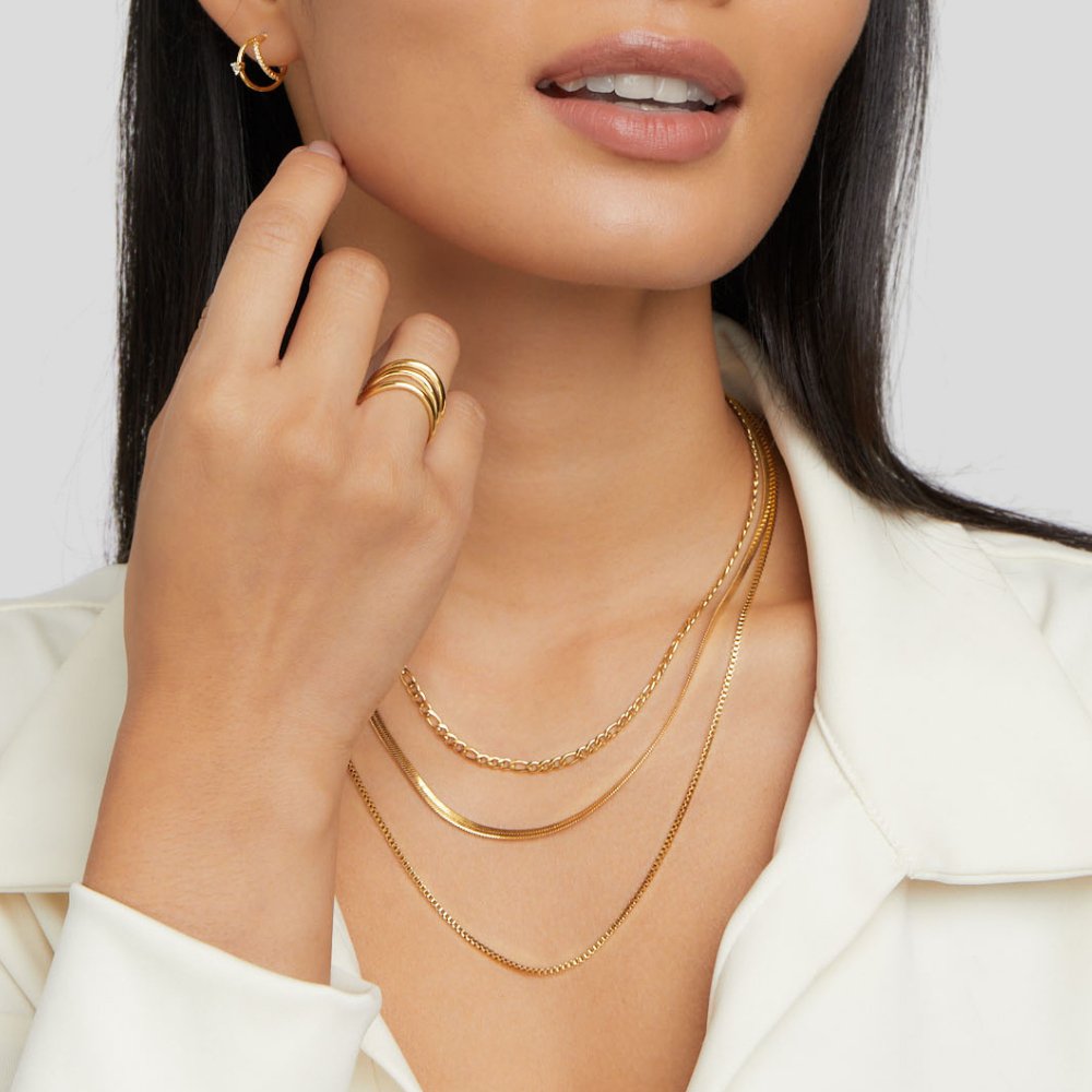 Vienna Three-Length Layered Chain Necklace