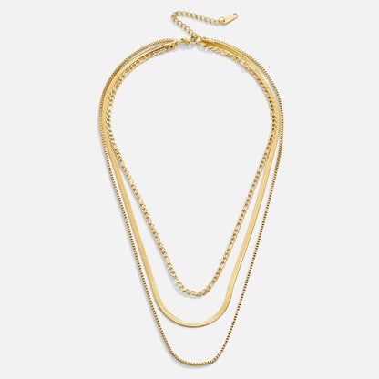 Vienna Three-Length Layered Chain Necklace