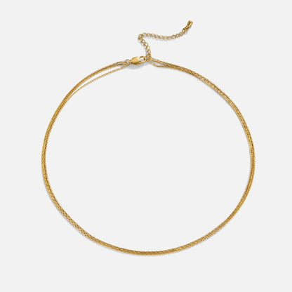 Vina Multi Strand Gold-Tone Chain Necklace