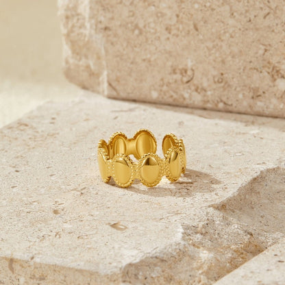 Athena Antiqued Finish Gold-Tone Band Ring