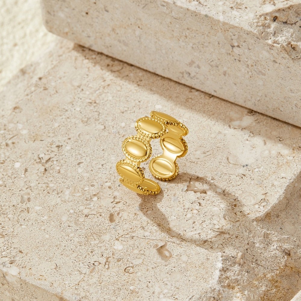 Athena Antiqued Finish Gold-Tone Band Ring