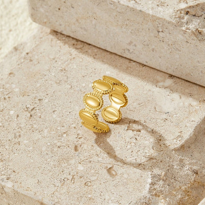 Athena Antiqued Finish Gold-Tone Band Ring