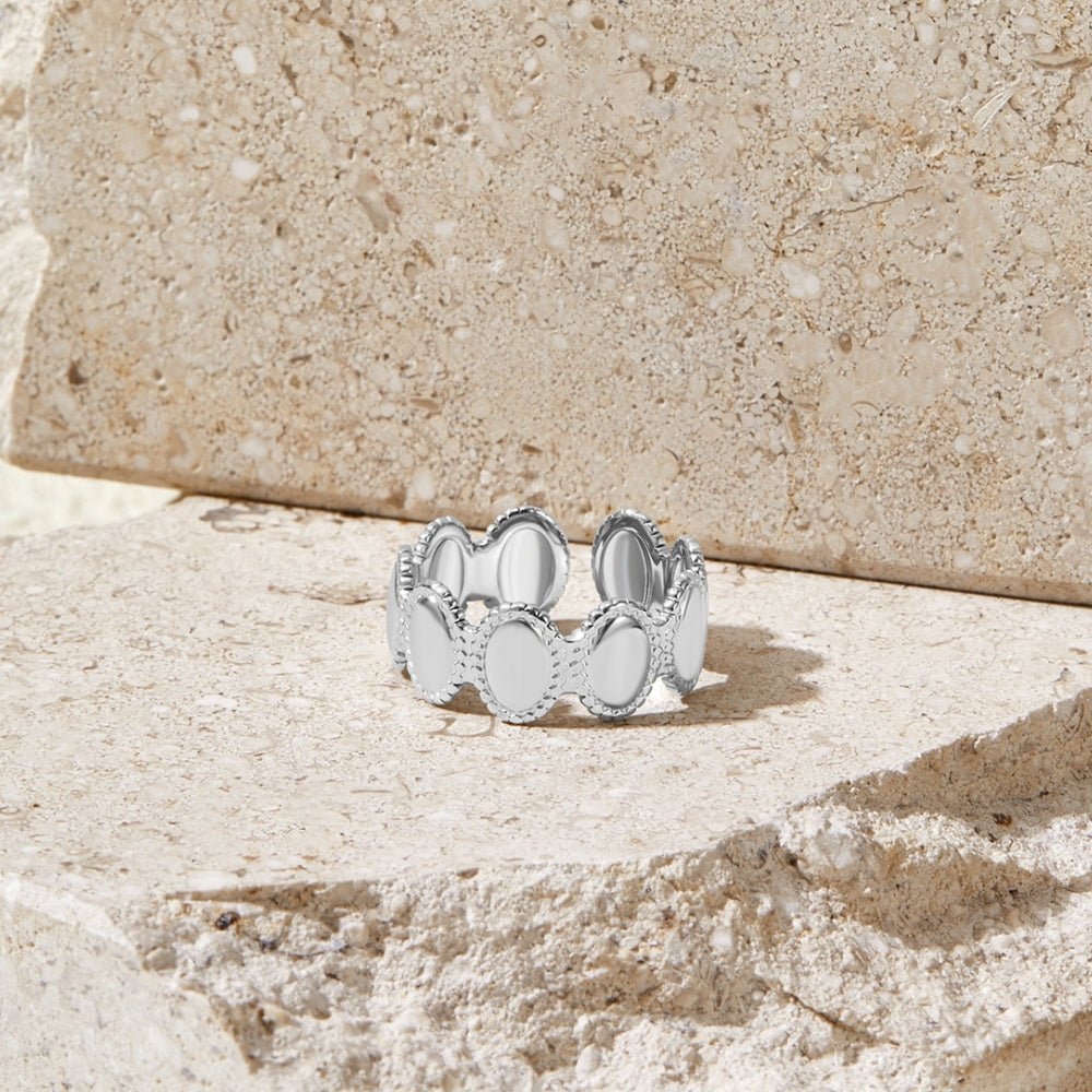 Athena Old-World Silver-Tone Detailed Ring