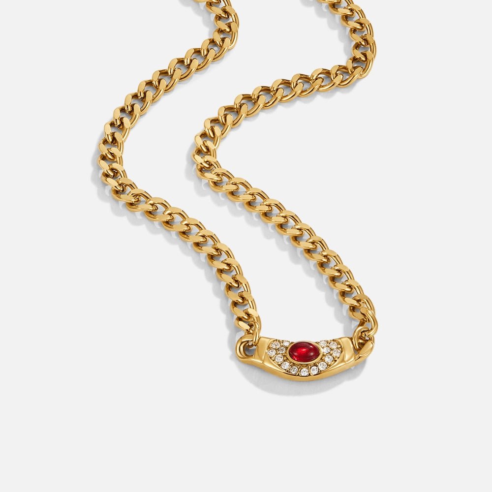 Cleopatra Bold Antique-Look Gold-Tone Necklace