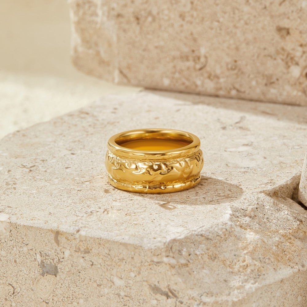 Elodie Antique-Style Gold-Tone Band Ring