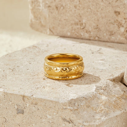 Elodie Antique-Style Gold-Tone Band Ring