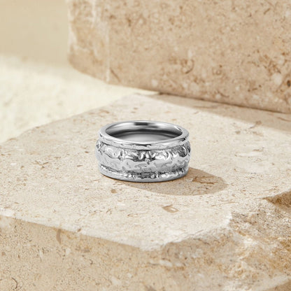 Elodie Antique-Style Silver-Tone Band Ring