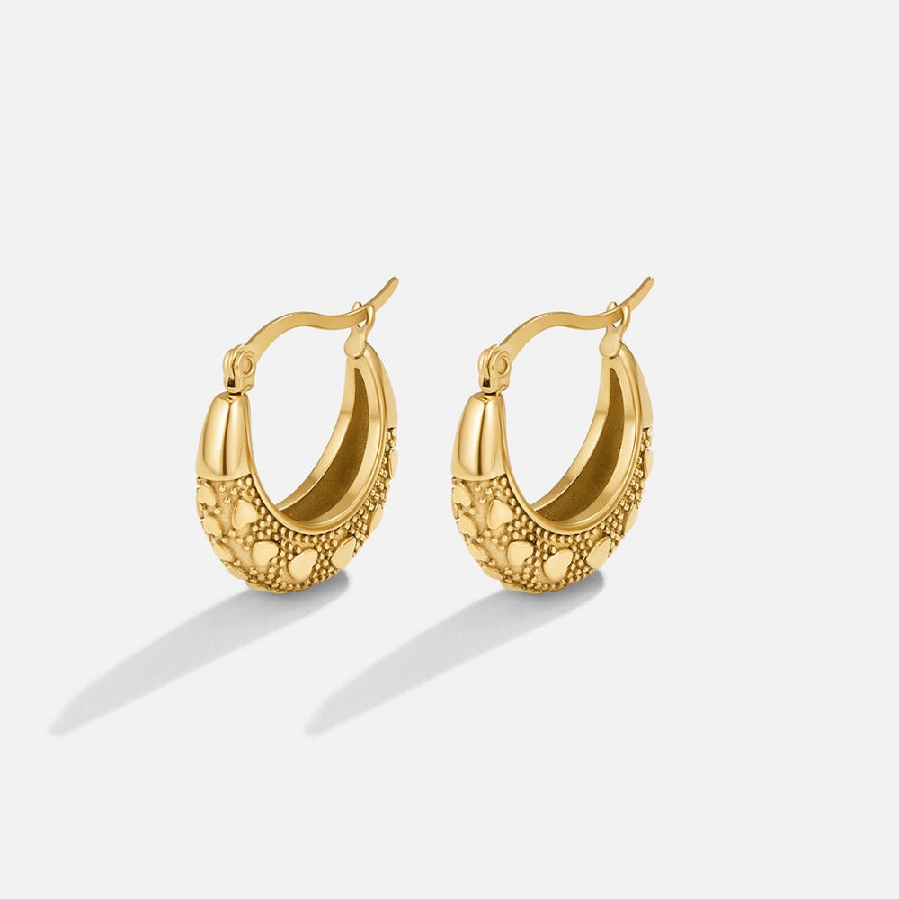 Cleofe Old-Style Worked Gold-Tone Earrings