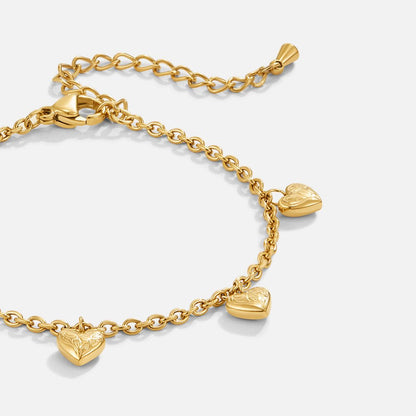 Little Hearts Gold-Tone Charm Bracelet