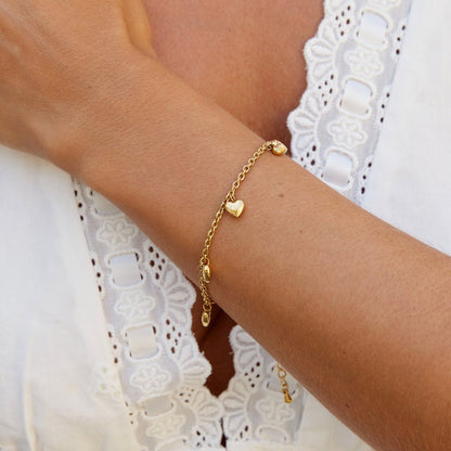 Little Hearts Gold-Tone Charm Bracelet