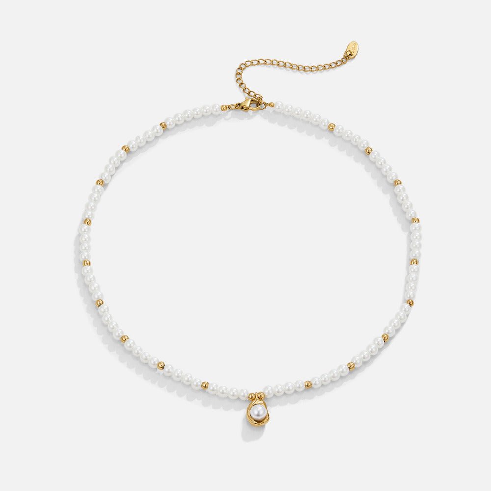 Old-Style Pearl and Gold-Tone Bead Necklace