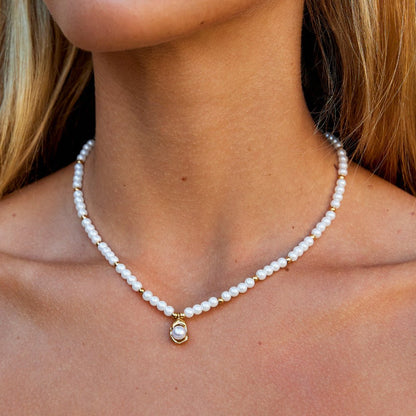 Old-Style Pearl and Gold-Tone Bead Necklace