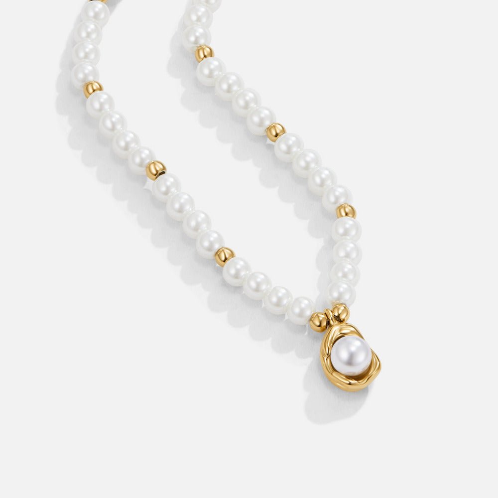 Old-Style Pearl and Gold-Tone Bead Necklace