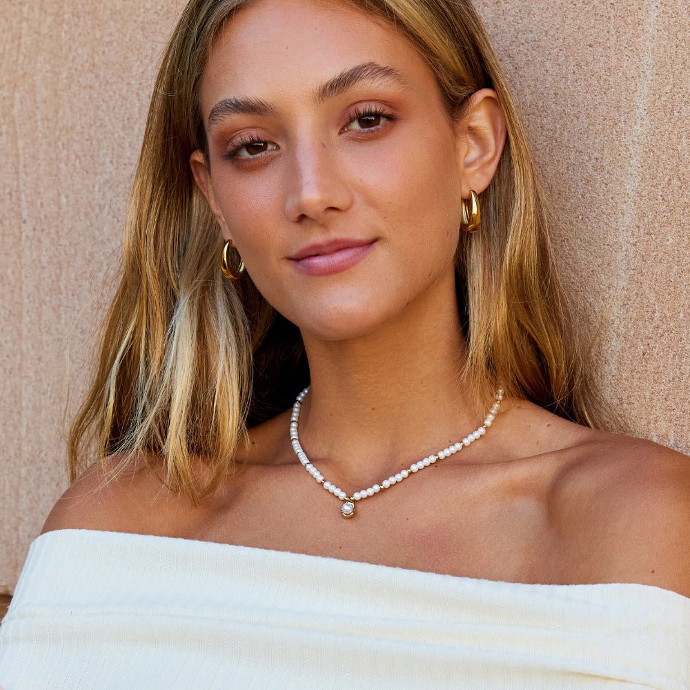 Old-Style Pearl and Gold-Tone Bead Necklace