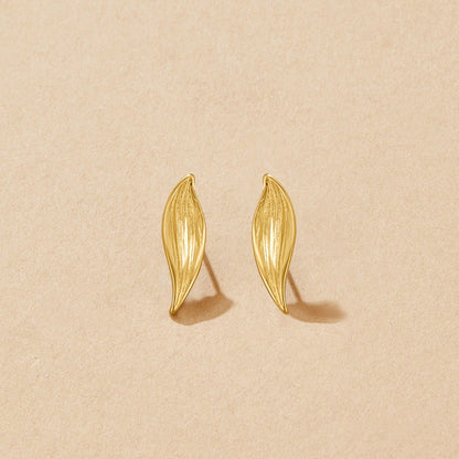 Heritage Gold-Tone Leaf Drop Earrings