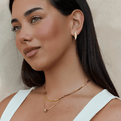 Heritage Gold-Tone Leaf Drop Earrings