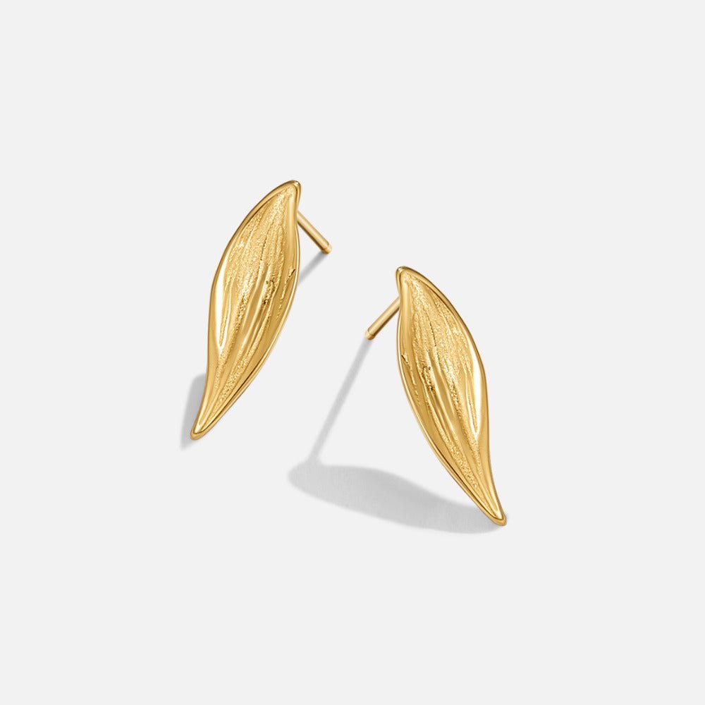 Heritage Gold-Tone Leaf Drop Earrings