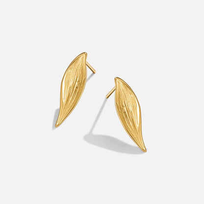 Heritage Gold-Tone Leaf Drop Earrings