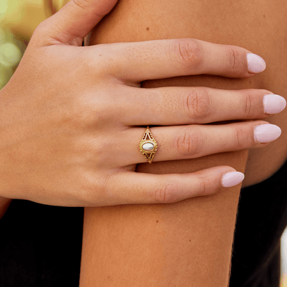 Marlowe Pearl-Set Gold-Tone Heirloom Ring