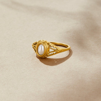 Marlowe Pearl-Set Gold-Tone Heirloom Ring
