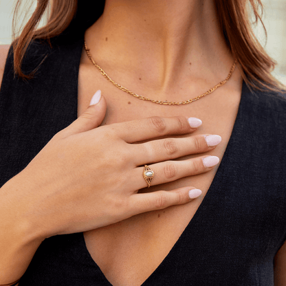 Marlowe Pearl-Set Gold-Tone Heirloom Ring