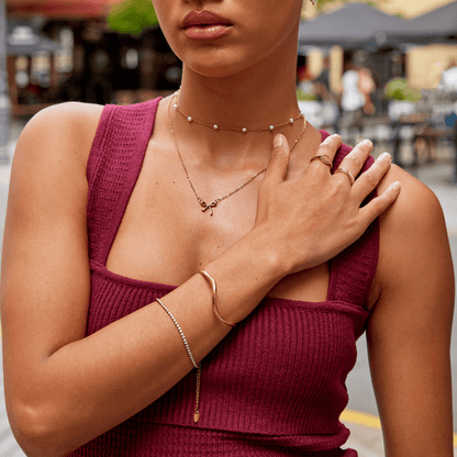 Rolling Wave Gold-Tone Band Bracelet