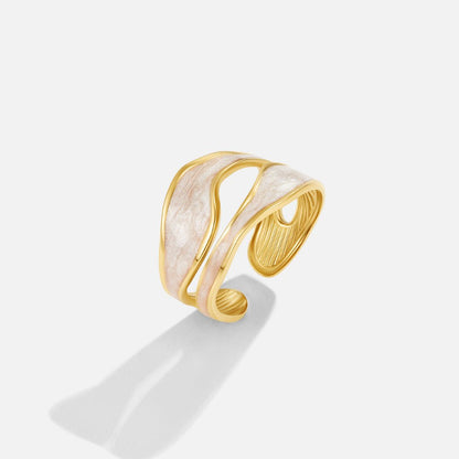 Sahara Dune Wave Gold-Tone Everyday Ring