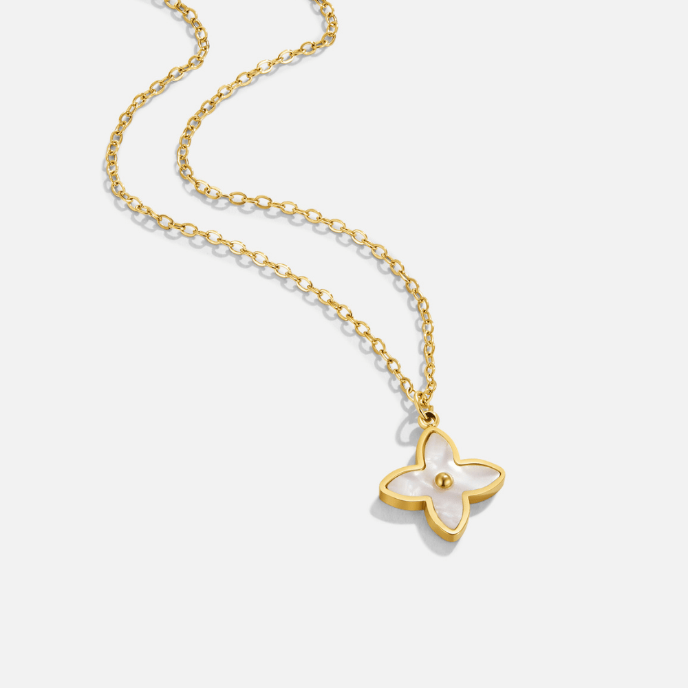 Ivory Blossom Petal Pendant Necklace