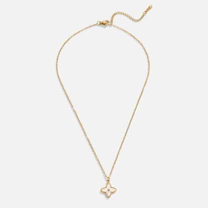Ivory Blossom Petal Pendant Necklace
