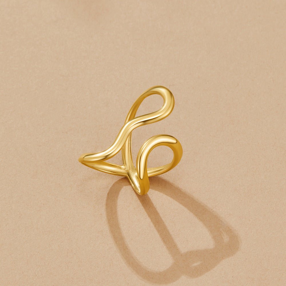Yana Angular Lines Twist Band Ring