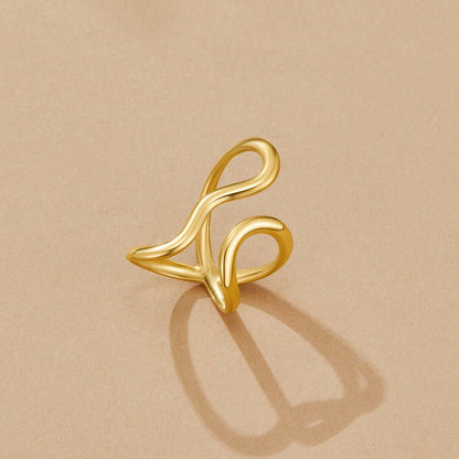 Yana Angular Lines Twist Band Ring