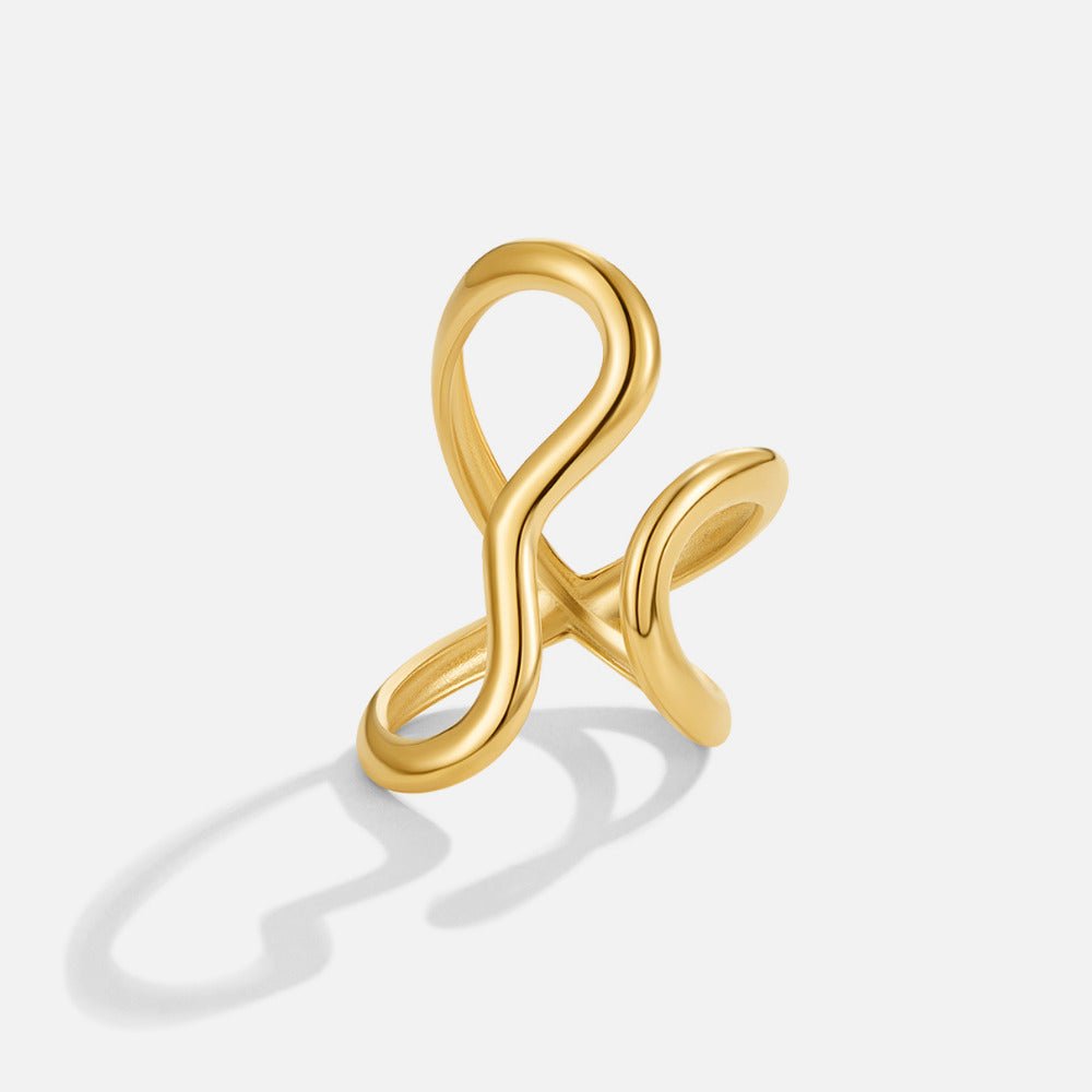 Yana Angular Lines Twist Band Ring