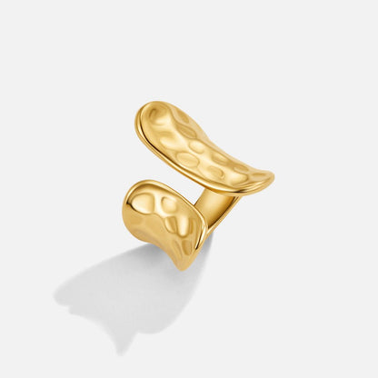 Yuna Angular Faceted Gold-Tone Band Ring