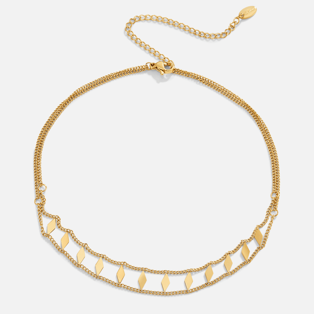 Zara Close-Fitting Gold-Tone Collar Necklace