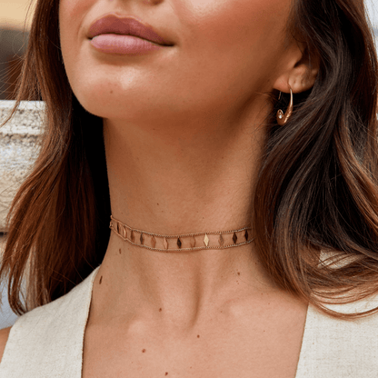 Zara Close-Fitting Gold-Tone Collar Necklace
