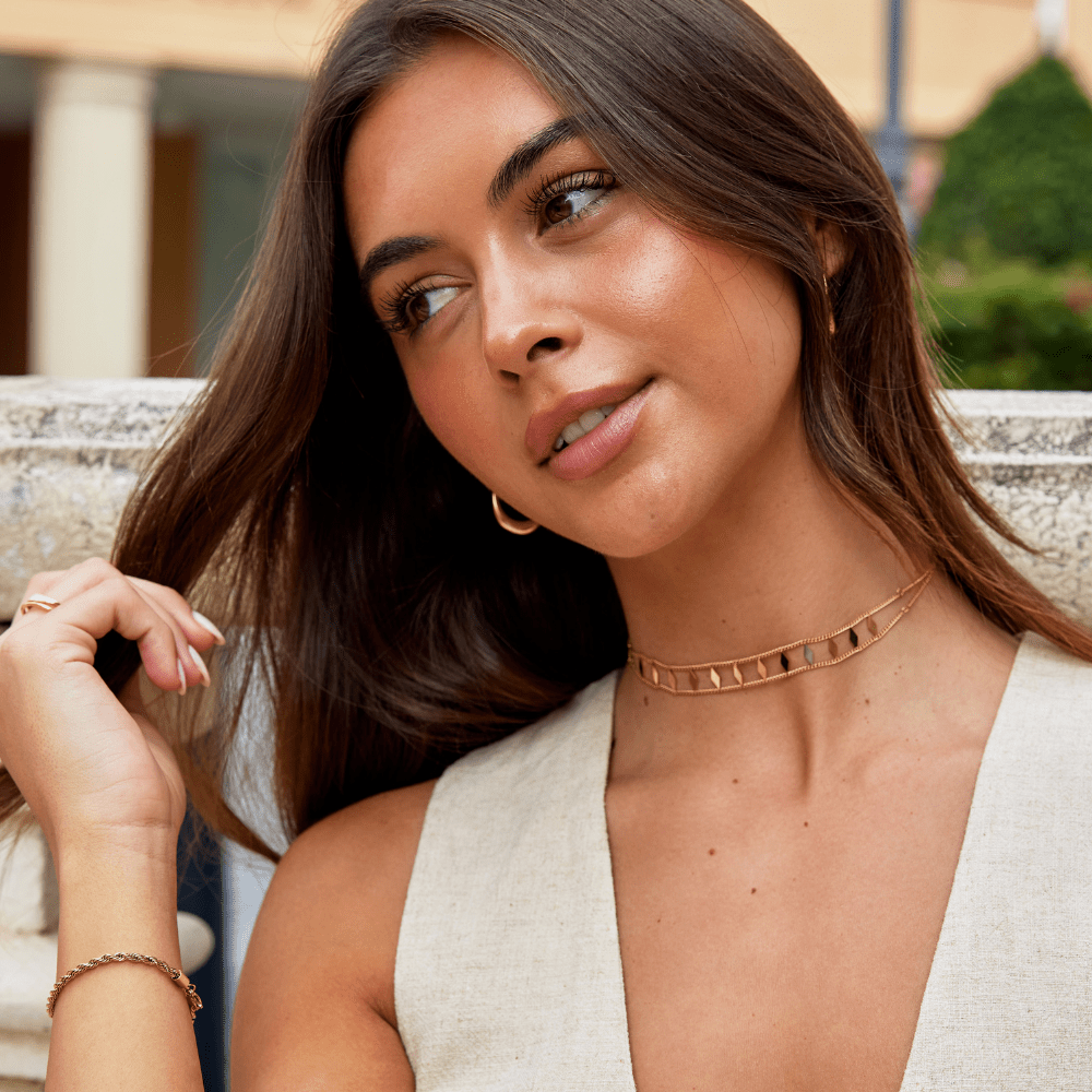 Zara Close-Fitting Gold-Tone Collar Necklace