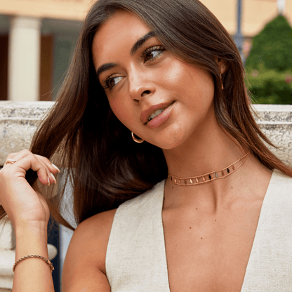 Zara Close-Fitting Gold-Tone Collar Necklace