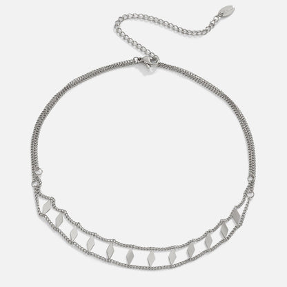 Zara Close Fitting Silver-Tone Choker Necklace