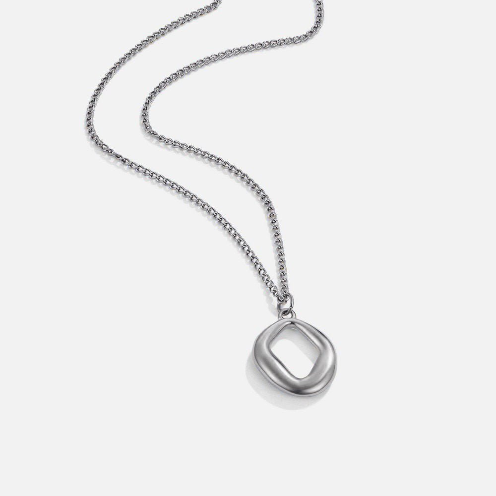 Zola Angular Geometric Silver-Tone Pendant Necklace