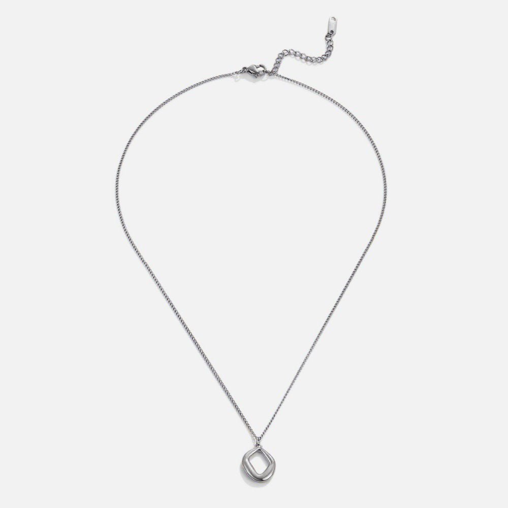 Zola Angular Geometric Silver-Tone Pendant Necklace
